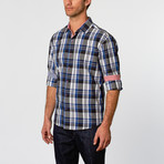 Americana Button-Up // Navy Blue + Black (XL)