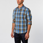 Westminster Button-Up // Royal Blue + Brown (XL)