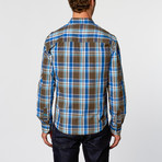 Westminster Button-Up // Royal Blue + Brown (L)