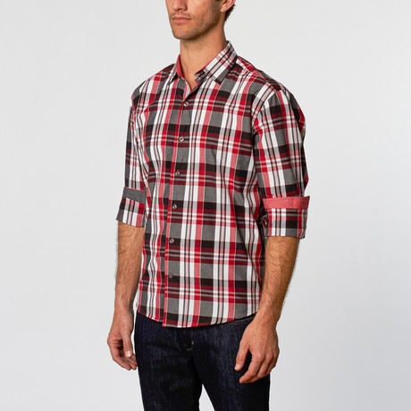 Copolla Button-Up // Red + Black (S)