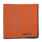 Indigo Dot Bow Pocket Square // Orange