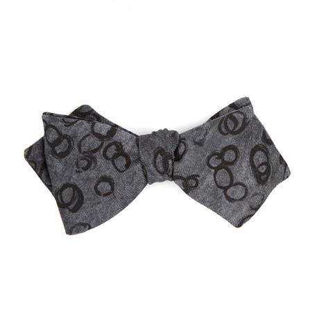 Indigo vortex Bow Tie // Grey + Black