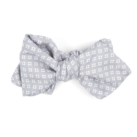 Pewter Square Bow Tie // Light Grey