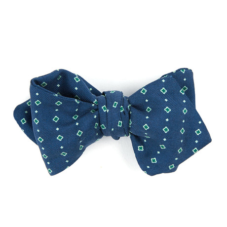 Emerald Cross Bow Tie // Blue