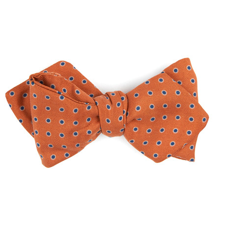 Indigo Dot Bow Tie // Orange