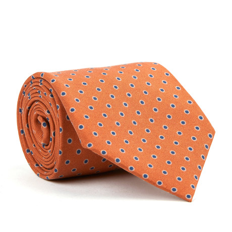 Indigo Dot Tie // Orange
