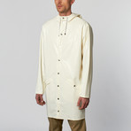 Rains UK // Longline Jacket // White Spots (L/XL)