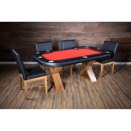 Helmsley Poker Dining Table // Red (Table Only)