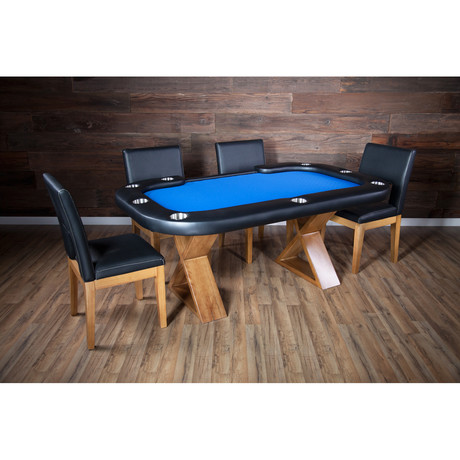 Helmsley Poker Dining Table // Blue (Table Only)
