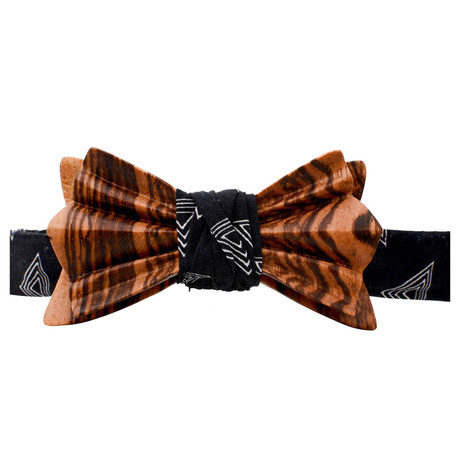 The Fishtail // Zebrawood // Abstract Black