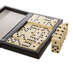 The Line 'Em Up Domino Set (Ostrich Leather)