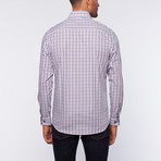 Button-Up Shirt // Black + Purple Shadow Plaid (M)