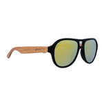 Fighter // Zebrawood // Matte Black (Smoke Polarized)