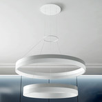 Tania Duo // Low Two Tier Chandelier // Silver