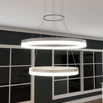 Tania Duo // Low Two Tier Chandelier // Silver