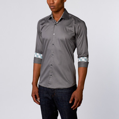 Luxor Checker Dress Shirt // Grey (S)