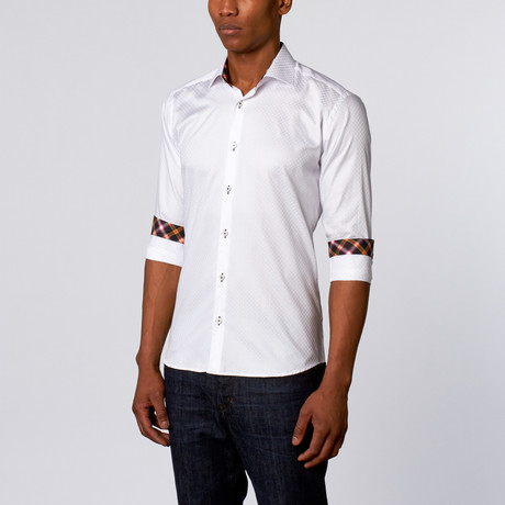 Luxor Checker Dress Shirt // White + Black (S)