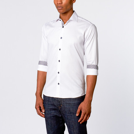 Maceoo // Luxor Checker Dress Shirt // White (S)