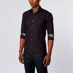 Luxor Jacquard Dress Shirt // Navy (M)