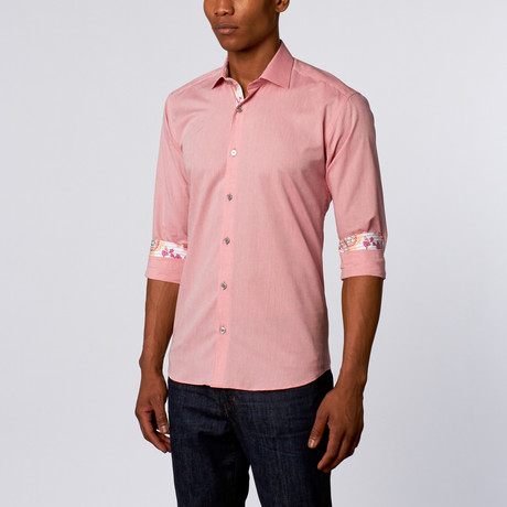 Luxor Flower Dress Shirt // Pink (S)