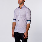 Luxor Cross Dress Shirt // Purple + Blue (S)