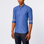 Kali Stripe Dress Shirt // Blue (L)