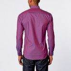 Maceoo // Kali Dress Shirt // Purple + Red (XL)