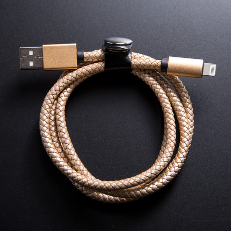 Braided USB Cable // Gold