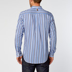 Newton Dress Shirt // Blue Multi Stripe (XL)