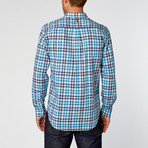 Neptune Plaid Casual Shirt // Teal + Black (XL)