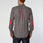 Saturn Plaid Casual Shirt // Red + Blue + Green (2XL)