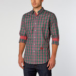 Saturn Plaid Casual Shirt // Red + Blue + Green (2XL)