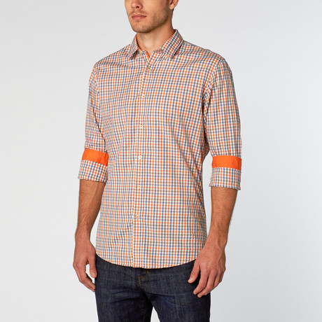 Burton Pinwheel Casual Shirt // Blue + Orange (XL)