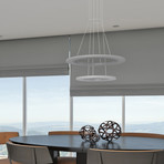 Tania Duo // High Two Tier Chandelier // Silver