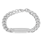 Silvertoned Diamond Bracelet