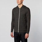 College Point Triblend Hoodie // Black (L)