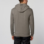 Alphabet City Unisex Triblend Zip Hoodie // Charcoal Heather (3XL)