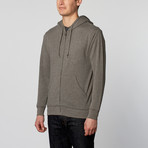 Alphabet City Unisex Triblend Zip Hoodie // Charcoal Heather (3XL)