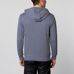 Alphabet City Unisex Triblend Zip Hoodie // Denim Heather (L)