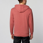 Alphabet City Unisex Triblend Zip Hoodie // Cardinal Heather (M)