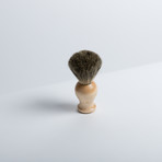 Pure Badger Brush // Birdseye Maple (Round Top Handle)