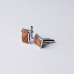 Cufflinks // Carpathian Burl Wood