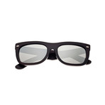 Portsmouth Sunglasses (Plum Stripe Frame // Silver Lens)