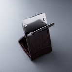 Crocodile Embossed Leather // Cigar Stand (Black)