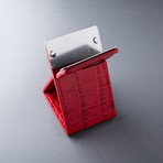 Crocodile Embossed Leather // Cigar Stand (Red)