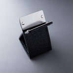 Crocodile Embossed Leather // Cigar Stand (Black)