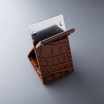 Crocodile Embossed Leather // Cigar Stand (Black)