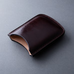 Smooth Leather Cigar Cutter Case // Lined (Burgundy)