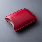 Smooth Leather Cigar Cutter Case // Lined (Burgundy)