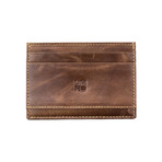 Leather Card Case (Chocolate Stripes)